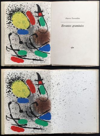 Illustriertes Buch Miró - P. Torreilles : ERRANTES GRAMINÉES.Une lithographie originale signée (1971)