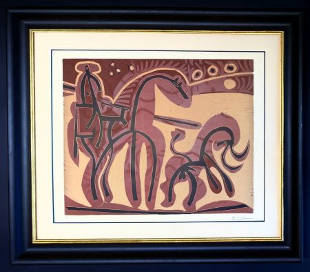 Keine Technische Picasso - Pablo Picasso (1881-1973) - Picador et Taureau - Linocut in colors on Arches paper - 1959