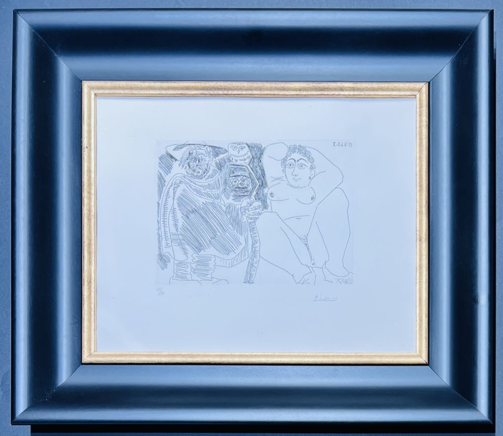 Stich Picasso - Pablo Picasso ( 1881 – 1973 ) – hand-signed etching on wove paper - 1968