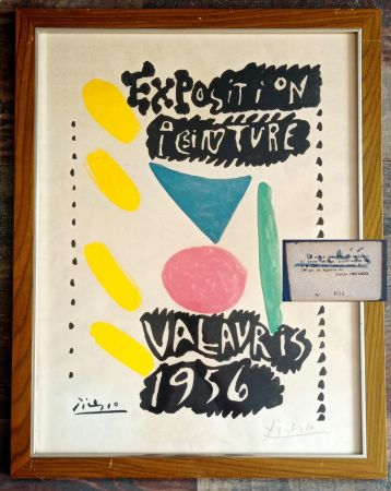 Lithographie Picasso - Pablo Picasso, Exposition Peintures Vallauris, 1956, Hand-Signed 
