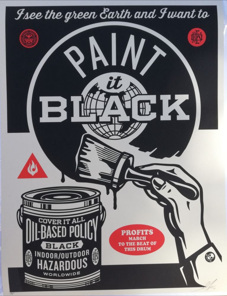 Siebdruck Fairey - Paint it black