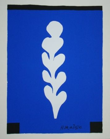 Siebdruck Matisse - Palme sur fond bleu