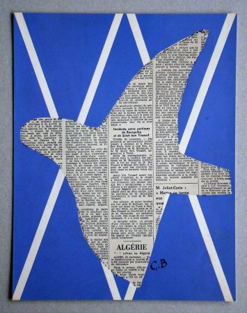 Siebdruck Braque (After) - Papier collé pour édition XXe Siècle