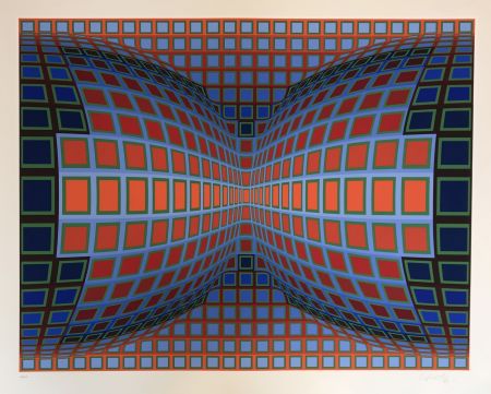 Siebdruck Vasarely - Papillon