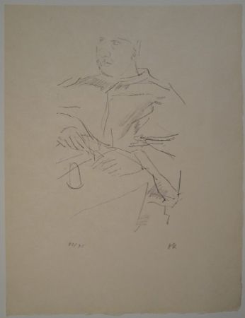 Lithographie Kokoschka - Papst Leo X