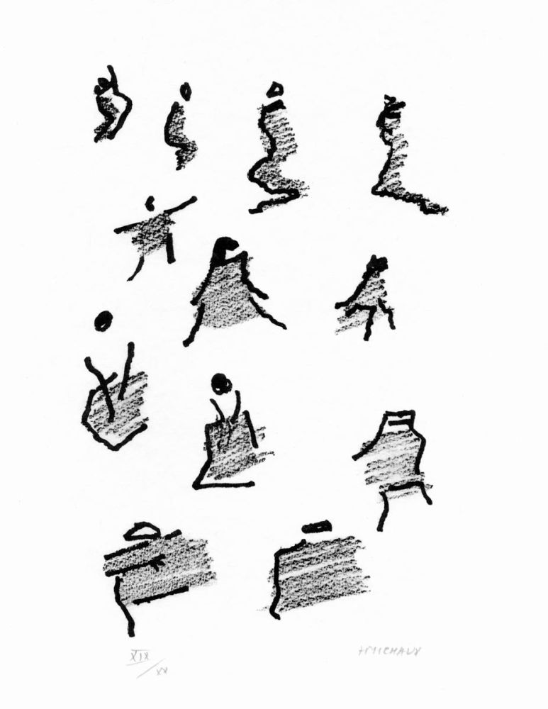 Lithographie Michaux - Par la voie des rythmes