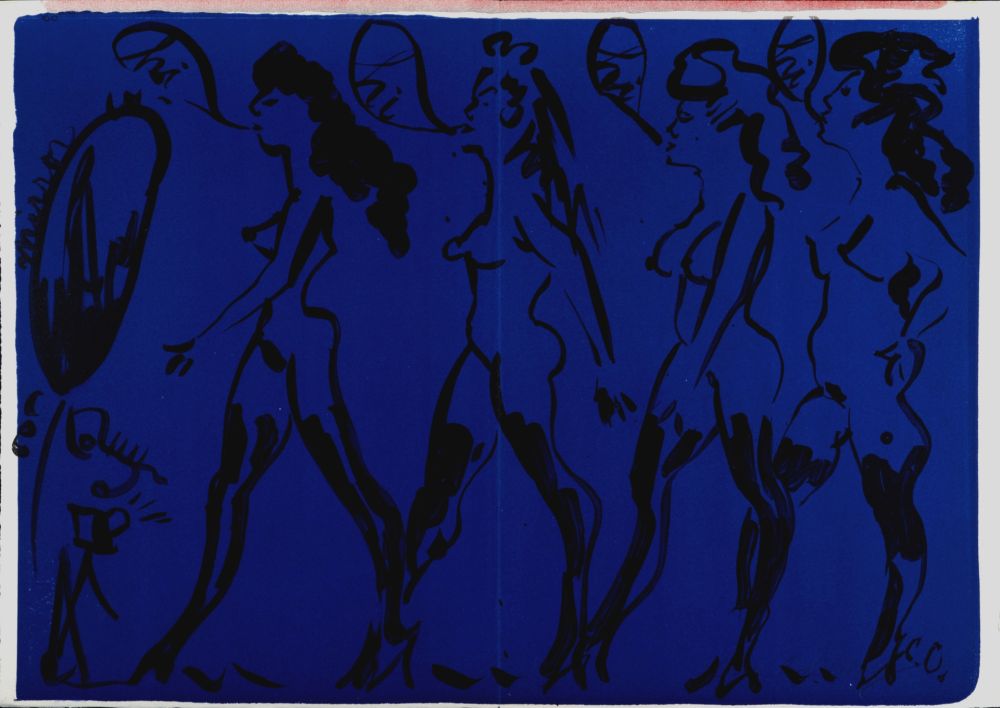 Lithographie Oldenburg - Parade of Women, 1964 - Hand-Signed!