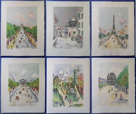 Lithographie Utrillo - Paris Capitale (10 lithographies)