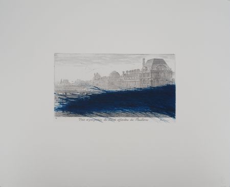 Stich Rainer - Paris, Hommage au Louvre en bleu