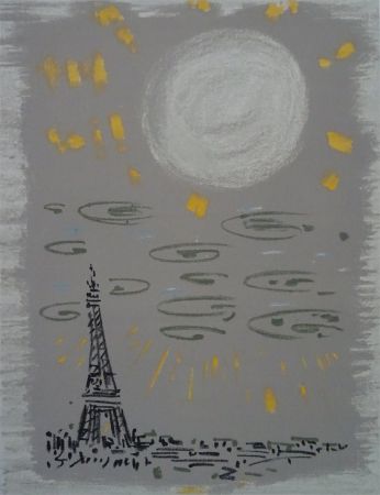 Lithographie Masson - Paris: La Tour Eiffel