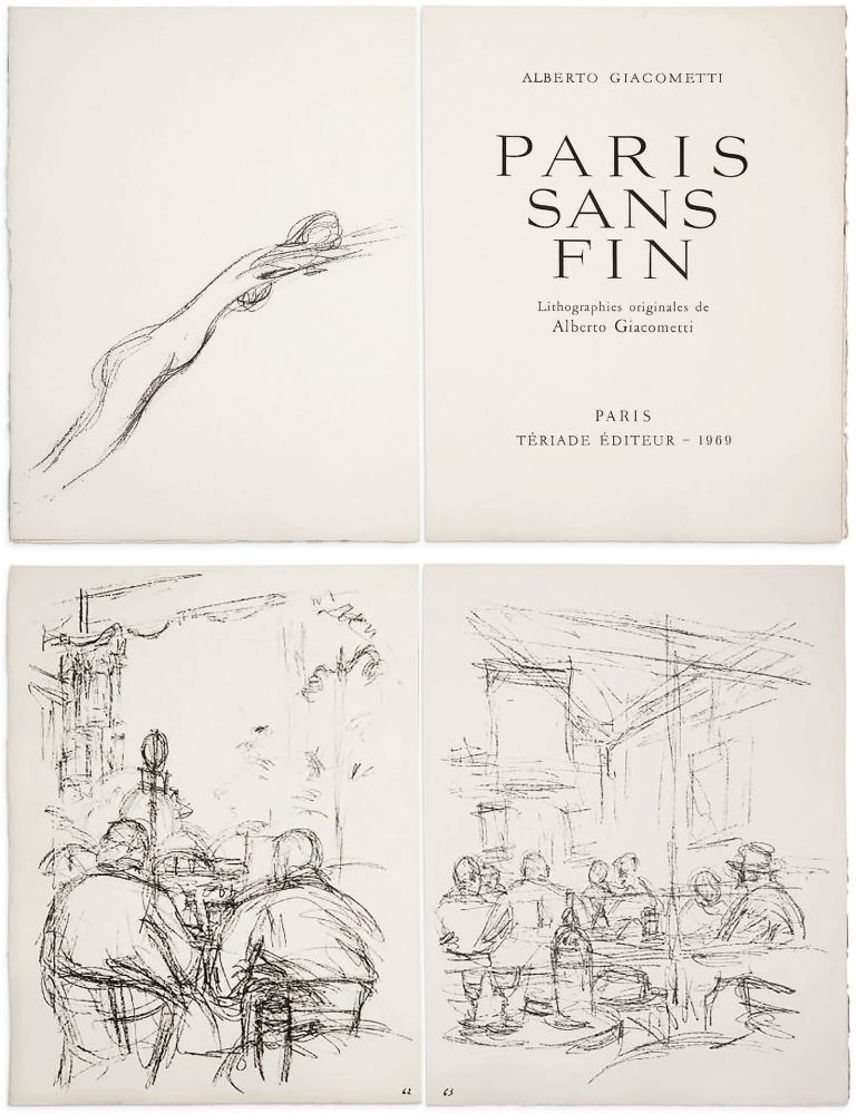 Illustriertes Buch Giacometti - PARIS SANS FIN. 150 lithographies originales (1969)
