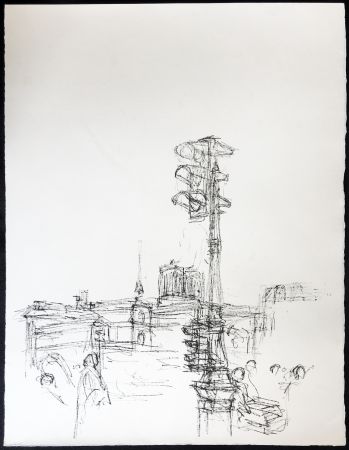 Lithographie Giacometti - Paris Sans Fin. 75ème planche (1961). 1964. Tirage à part à 20 ex.