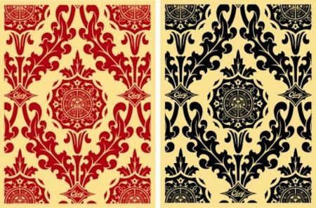 Siebdruck Fairey - Parlor Pattern Set (Cream and Red & Cream and Black) 