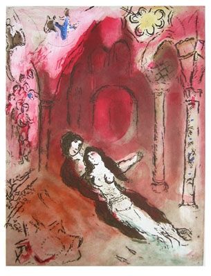 Radierung Und Aquatinta Chagall - Paroles peintes