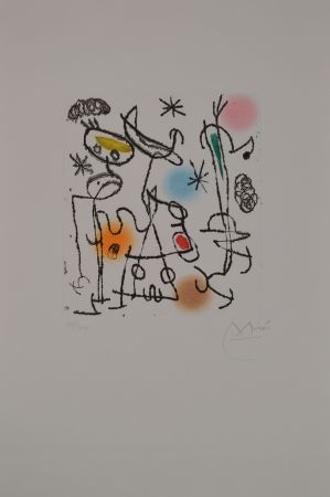 Radierung Und Aquatinta Miró - Paroles Peintres III - D446
