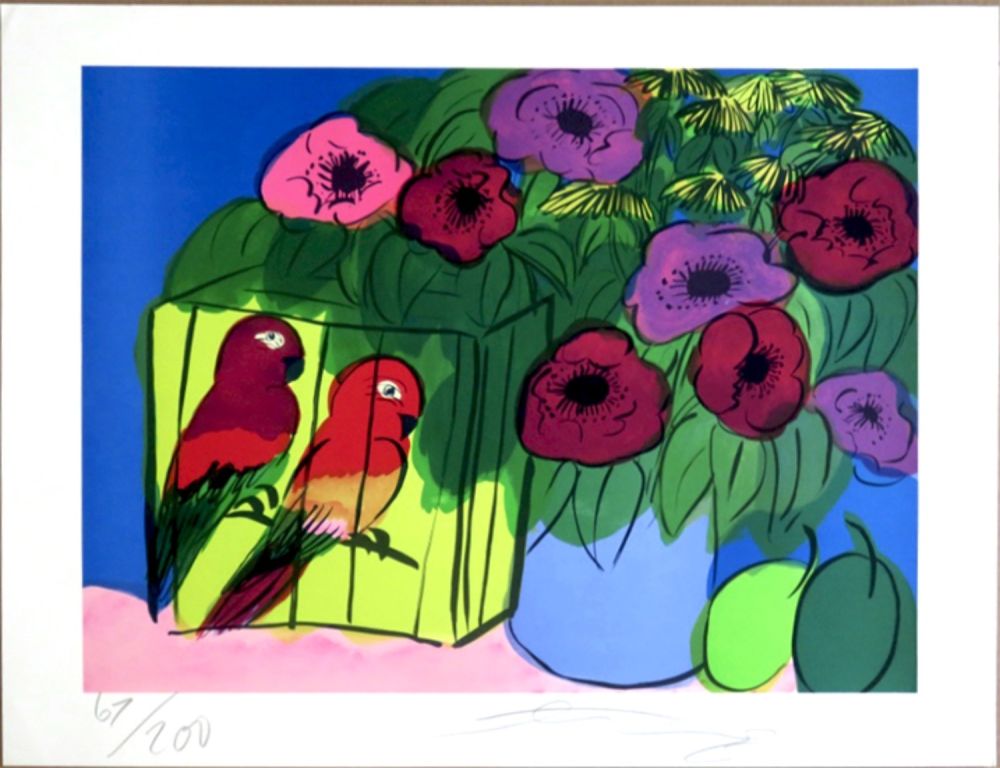Siebdruck Ting - Parrots 