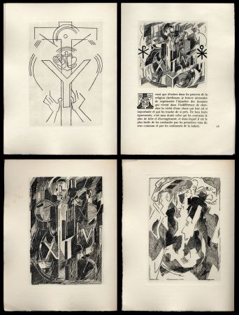 Illustriertes Buch Gleizes - Pascal: PENSÉES sur l'Homme et Dieu. 57 gravures originales d'Albert Gleizes (1950).