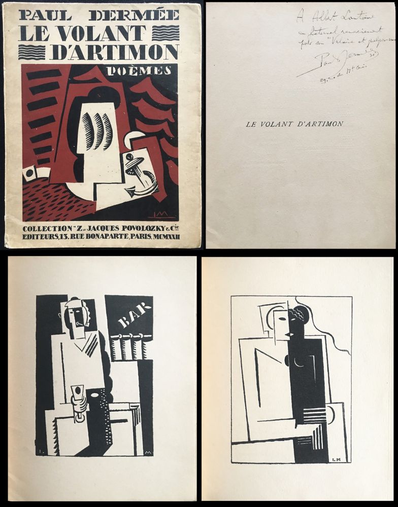 Illustriertes Buch Marcoussis - Paul Dermée : LE VOLANT D'ARTIMON. POÈMES. Exemplaire avec envoi 