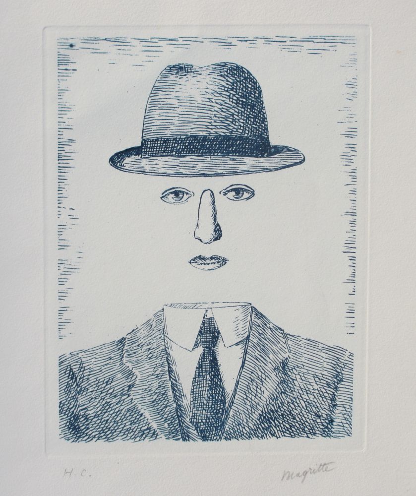 Radierung Magritte - Paysage de Baucis