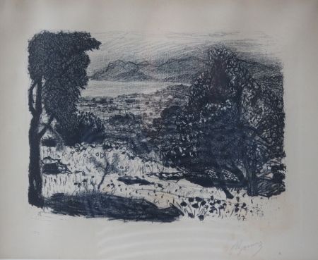 Lithographie Bonnard - Paysage du Midi
