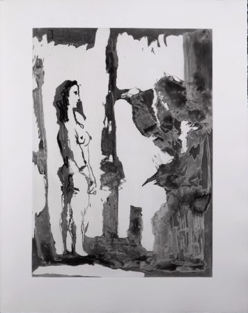 Aquatinta Picasso - Peintre et modèle aux cheveux longs, 1966 - A fantastic original etching (Aquatint) by the Master!