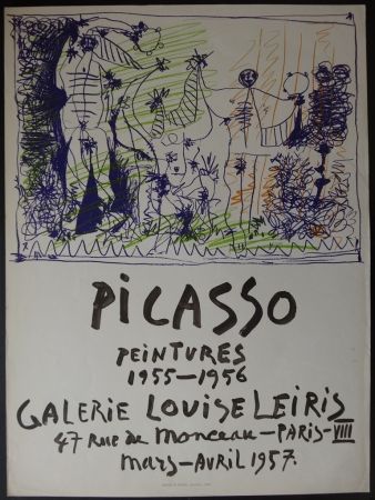 Lithographie Picasso - Peintures - Galerie Leiris 1957