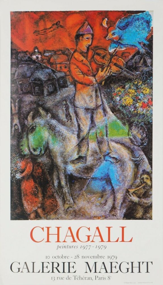 Plakat Chagall - '' Peintures 1977 - 1979 '' 