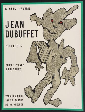 Lithographie Dubuffet - Peintures, Cercle Volney