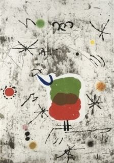 Radierung Und Aquatinta Miró - Personatge I Estels I