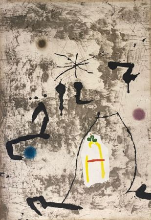 Aquatinta Miró - Personatge I Estels V 