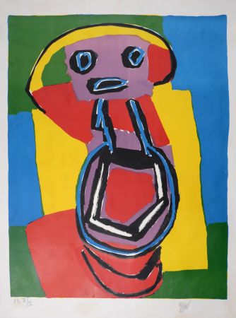 Lithographie Appel - Personnage, 1969 - Hand-signed