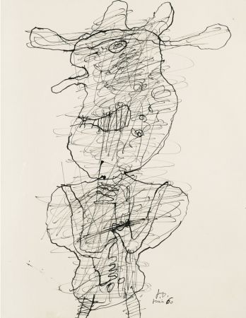 Keine Technische Dubuffet - Personnage India ink on paper Drawing