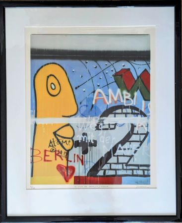 Lithographie Klasen - Peter Klasen  - The Berlin Wall / Le Mur de Berlin / Atome (circa 1980), Hand-Signed Original Lithograph