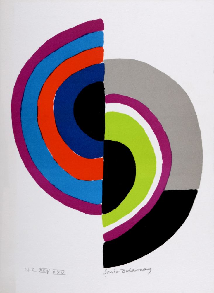 Lithographie Delaunay - Petite Composition, 1972