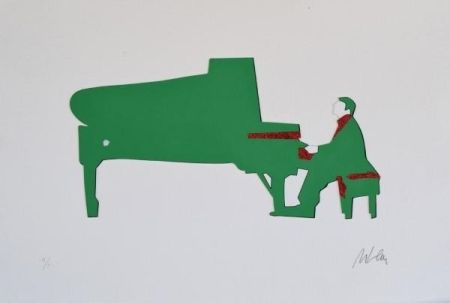 Siebdruck Lodola - Pianista