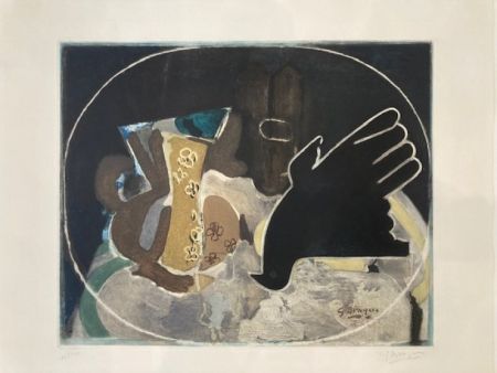 Radierung Braque (After) - Pichet et oiseau 