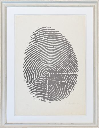 Keine Technische Manzoni - Piero Manzoni (1933-1963) - Left thumbprint - Photolithograph on paper - 1960