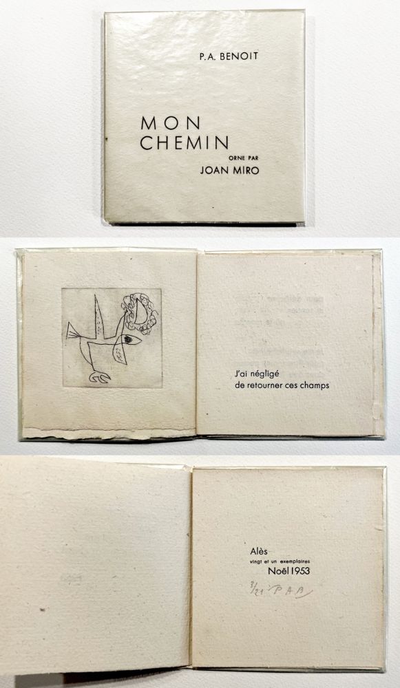 Illustriertes Buch Miró - Pierre-André Benoit. MON CHEMIN. Une gravure de Joan Miró (1953)