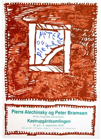 Plakat Alechinsky - Pierre Alechinsky og Peter Bramsen, 40 års lithographisk samarbejde