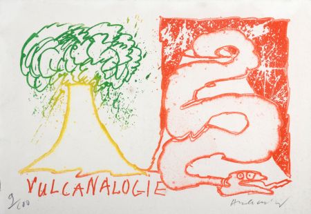 Radierung Alechinsky - Pierre Alechinsky : Vulcanalogie, 1970 - Hand-signed