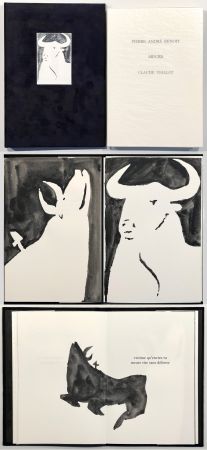 Illustriertes Buch Viallat - Pierre André Benoit. MEURS. Avec 3 encres de Chine originales de Claude Viallat (1970)