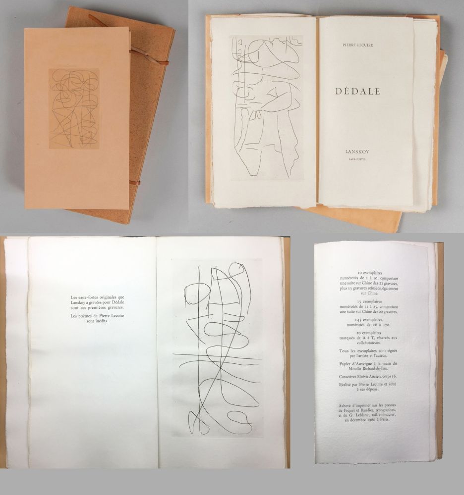 Illustriertes Buch Lanskoy - Pierre Lecuire : DÉDALE. Lanskoy eaux-fortes. Exemplaire avec suite des gravures (1960)