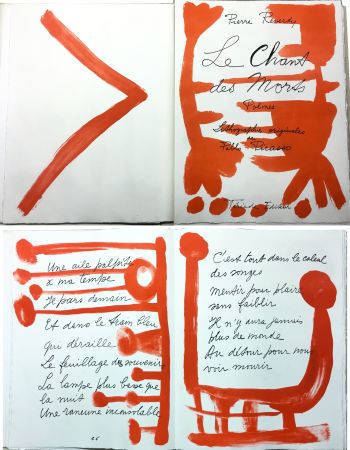 Illustriertes Buch Picasso - Pierre Reverdy : LE CHANT DES MORTS. 125 LITHOGRAPHIES ORIGINALES. Tériade Éditeur (1948)