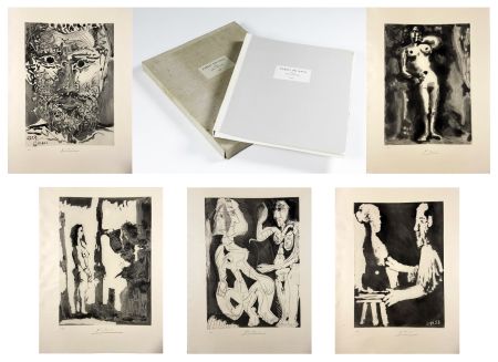 Aquatinta Picasso - Pierre Reverdy: SABLE MOUVANT. LA SUITE DES 10 AQUATINTES SIGNÉES SUR JAPON (1966).