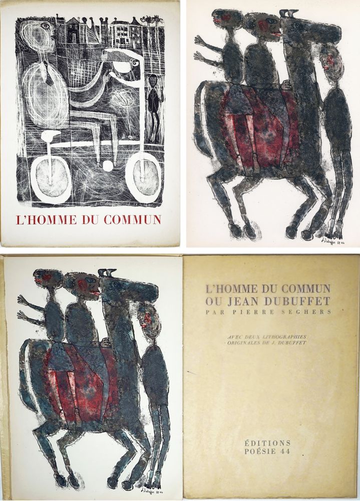 Illustriertes Buch Dubuffet - Pierre Seghers : L'HOMME DU COMMUN ou Jean Dubuffet (1944).