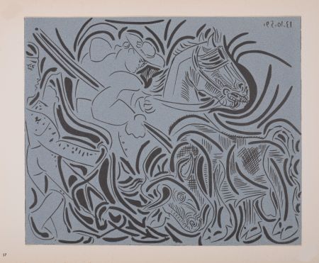 Linolschnitt Picasso (After) - Pique, 1962