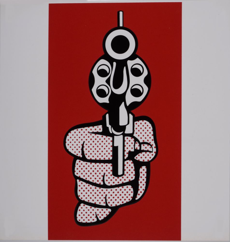 Siebdruck Lichtenstein - Pistol, 1968 - Scarce Banner edition!