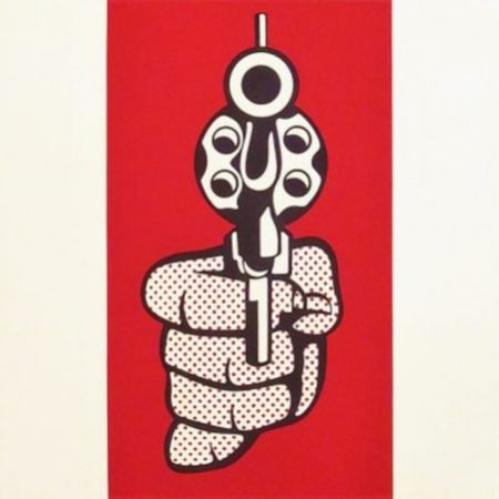 Siebdruck Lichtenstein - Pistol (Corlett 237)