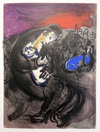 Lithographie Chagall - PLEURS DE JÉRÉMIE. Lithographie originale pour 