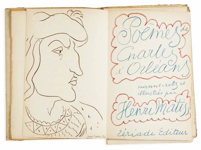 Illustriertes Buch Matisse - Poems by Charles d'Orléans